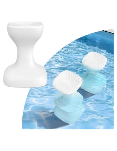 Taburete de piscina OceanaFlow 24" pre-pesado blanco