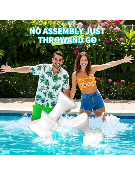 Taburete de piscina OceanaFlow 24" pre-pesado blanco