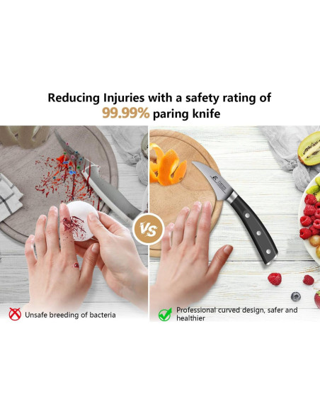 Juego de cuchillos de pelar CoquusAid 2PCS acero inoxidable