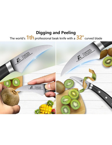 Juego de cuchillos de pelar CoquusAid 2PCS acero inoxidable