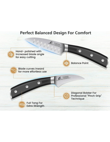 Juego de cuchillos de pelar CoquusAid 2PCS acero inoxidable