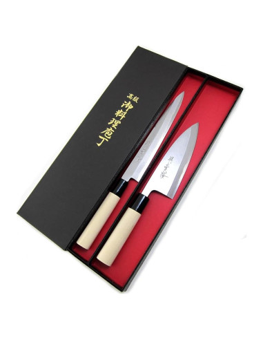 Conjunto de cuchillos Yanagiba y Deba Houcho 210mm y 150mm