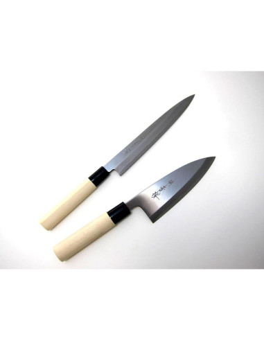 Conjunto de cuchillos Yanagiba y Deba Houcho 210mm y 150mm