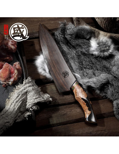 Cuchillo de Chef Gyuto 20.32 cm MITSUMOTO SAKARI Damasco