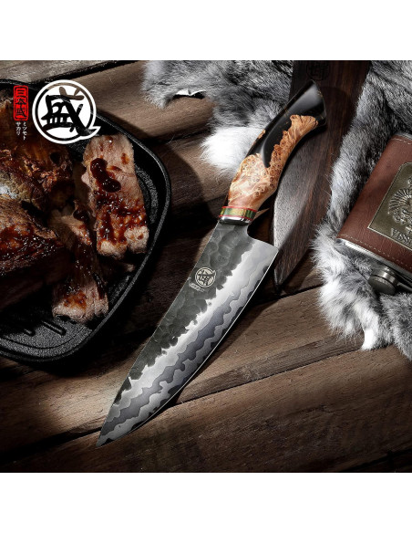 Cuchillo de Chef Gyuto 20.32 cm MITSUMOTO SAKARI Damasco