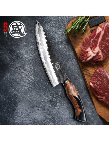 Cuchillo de Chef Gyuto 20.32 cm MITSUMOTO SAKARI Damasco