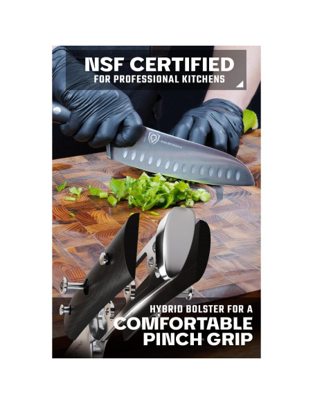 Cuchillo Santoku Dalstrong 18 cm - Acero Alemán - Funda Incluida