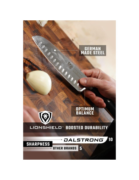 Cuchillo Santoku Dalstrong 18 cm - Acero Alemán - Funda Incluida