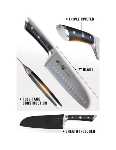 Cuchillo Santoku Dalstrong 18 cm - Acero Alemán - Funda Incluida