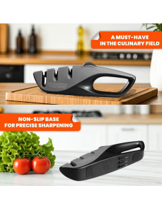 Afilador de cuchillos Agrilia RM0066 con cuchillo de chef 2