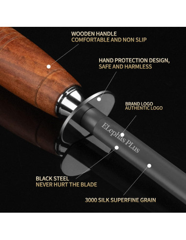 Afilador de Cuchillos ELephas Plus 30.48 cm Acero Alto Carbono