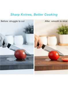 Afilador de cuchillos de cocina XYJNYO 3 etapas negro 2