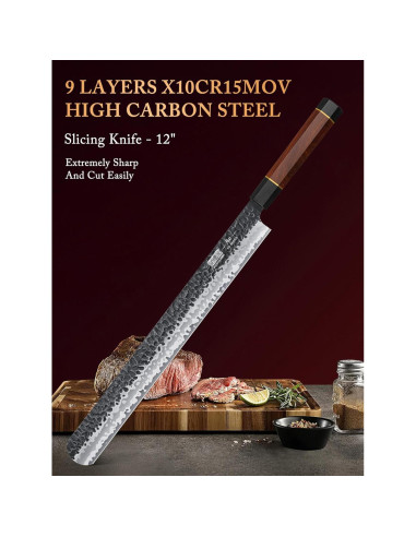 Cuchillo de Rebanar Brisket HOSHANHO 30 cm Acero Alto Carbono