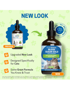 Suplemento Líquido para Gatos Pet Wellbeing Blood Sugar Gold 118ml 2