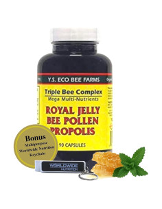 YS Organics Triple Bee Complex 90 Cápsulas Jalea Real Polen Propóleos