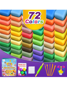 Arcilla Secada al Aire ESSENSON 72 Colores para Niños 2