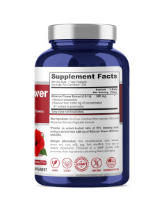 Extracto de Flor de Hibisco NusaPure 10:1 500mg 200 Cápsulas Veganas 2