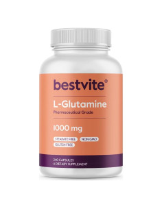 Suplemento L-Glutamina Bestvite 1000mg 240 Cápsulas Puras