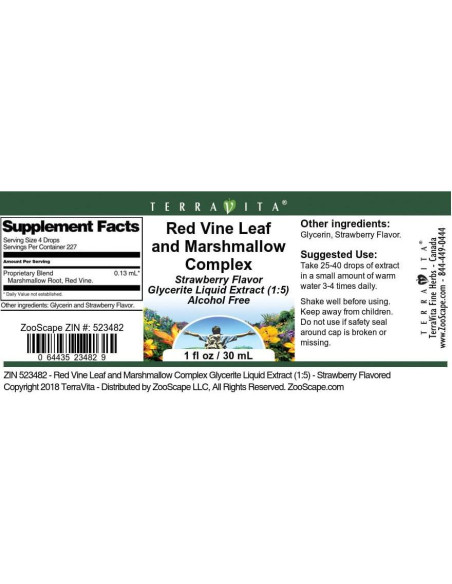 Extracto Líquido de Glicerita TerraVita 28.35 g Sabor Fresa