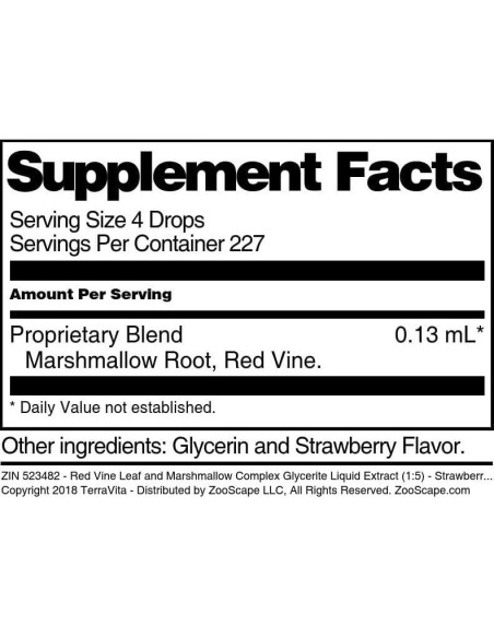 Extracto Líquido de Glicerita TerraVita 28.35 g Sabor Fresa