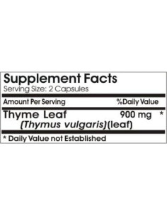 Hojas de Tomillo 900mg - 180 Cápsulas Naturetition Sin Aditivos 2