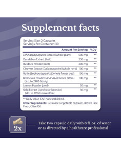 Lymph MD Suplemento Drenaje Linfático 120 Cápsulas Nation Health 2