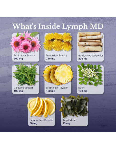 Lymph MD Suplemento Drenaje Linfático 120 Cápsulas Nation Health