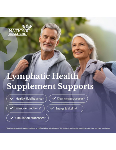 Lymph MD Suplemento Drenaje Linfático 120 Cápsulas Nation Health