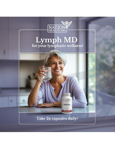 Lymph MD Suplemento Drenaje Linfático 120 Cápsulas Nation Health