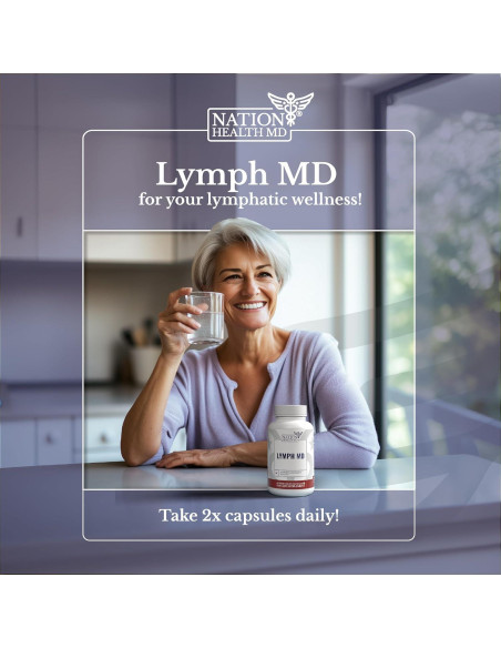 Lymph MD Suplemento Drenaje Linfático 120 Cápsulas Nation Health