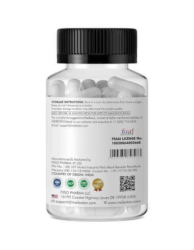 Acetil L-Carnitina 1000 mg Fido Pharma 120 Cápsulas Vegetales