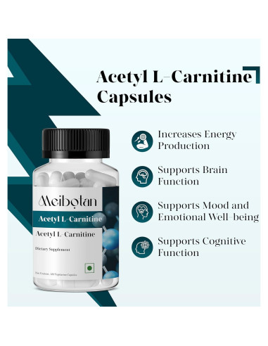 Acetil L-Carnitina 1000 mg Fido Pharma 120 Cápsulas Vegetales