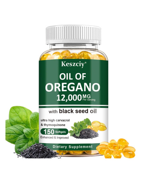 150 Cápsulas Blandas Aceite de Orégano Keszciy 12000mg