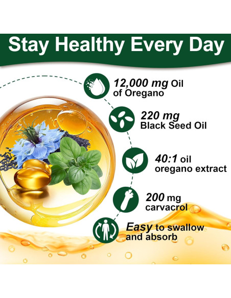 150 Cápsulas Blandas Aceite de Orégano Keszciy 12000mg