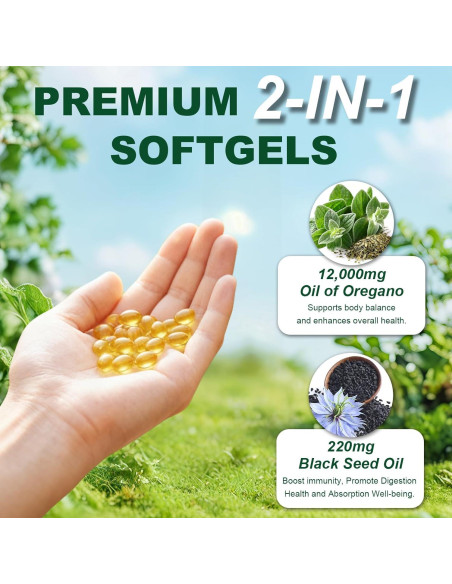 150 Cápsulas Blandas Aceite de Orégano Keszciy 12000mg