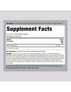 Cápsulas de Betaína HCL Piping Rock 1200mg 180 Píldoras 2