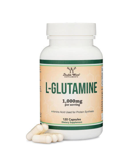 Cápsulas de L-Glutamina Double Wood 1000mg 120 cápsulas