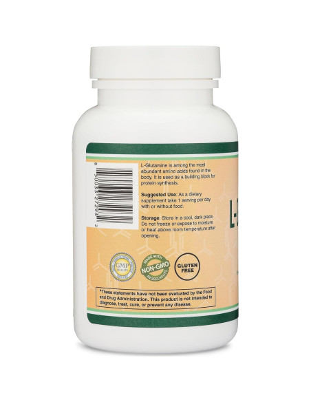 Cápsulas de L-Glutamina Double Wood 1000mg 120 cápsulas