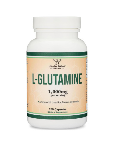 Cápsulas de L-Glutamina Double Wood 1000mg 120 cápsulas