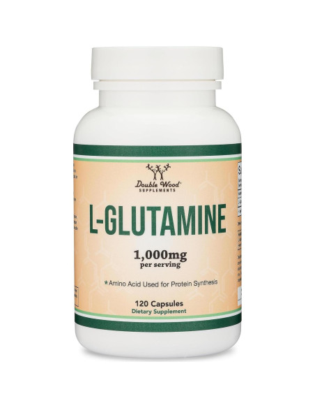 Cápsulas de L-Glutamina Double Wood 1000mg 120 cápsulas