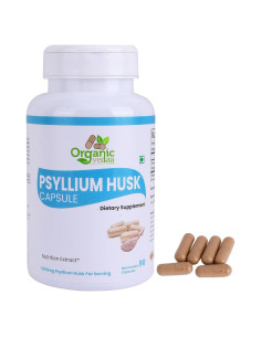 Cápsulas de Psyllium 1500mg Organic Vedaa - Suplemento de Fibra