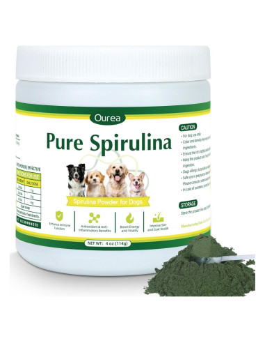 Polvo de Espirulina Orgánica para Perros Ourea 113g