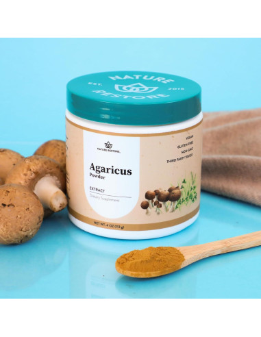 Extracto de hongo Agaricus Blazei Murill en polvo 113g 40% polisacáridos