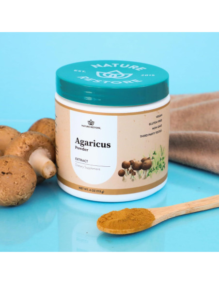 Extracto de hongo Agaricus Blazei Murill en polvo 113g 40% polisacáridos