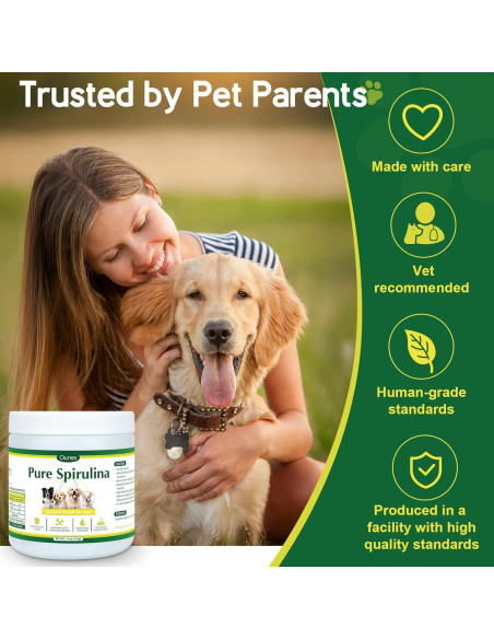 Polvo de Espirulina Orgánica para Perros Ourea 113g
