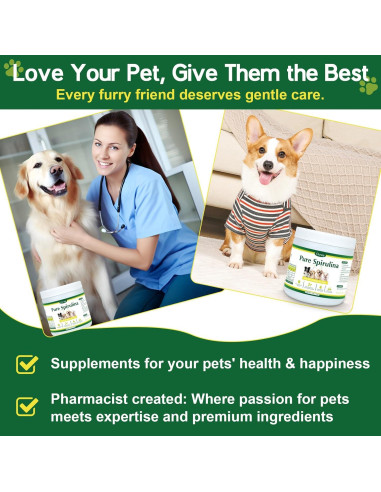 Polvo de Espirulina Orgánica para Perros Ourea 113g