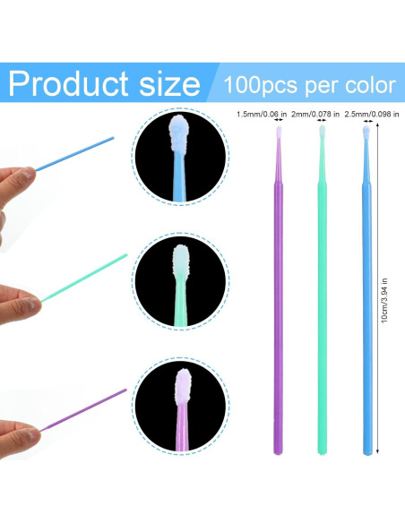 300 Microcepillos Aplicadores Classicseali para Retoque Automotriz