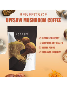 Café Instantáneo Orgánico de Champiñones UPFSHW 30 Porciones 2