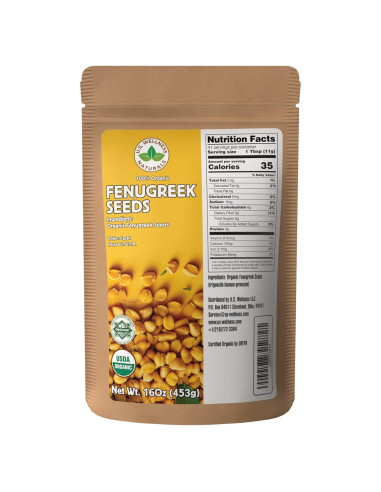 Semillas de Fenogreco Orgánicas 1kg U.S. Wellness - No OGM