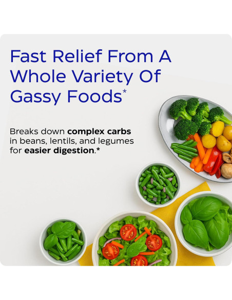 Enzymedica BeanAssist Enzima Digestiva Alpha Galactosidase 30 Cápsulas